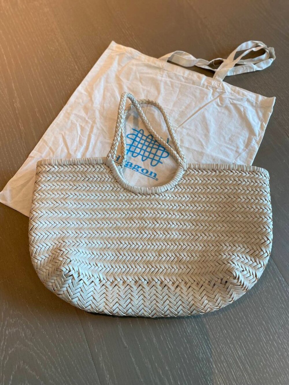 Dragon Diffusion Woven Leather Tote
